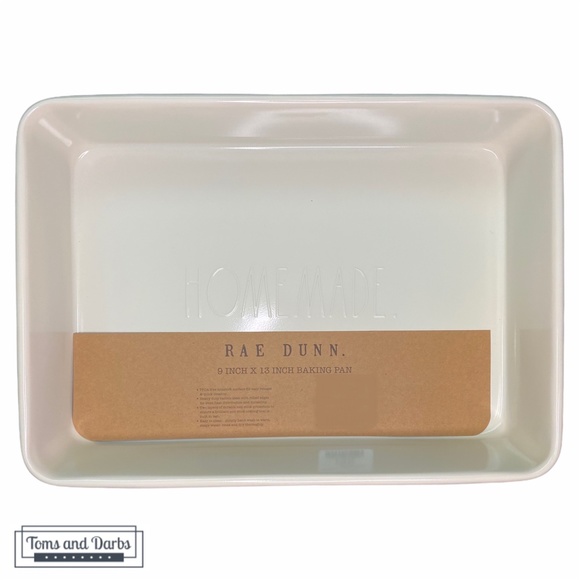 Rae Dunn HOMEMADE 9" x 13" Baking Pan in White - Picture 1 of 2